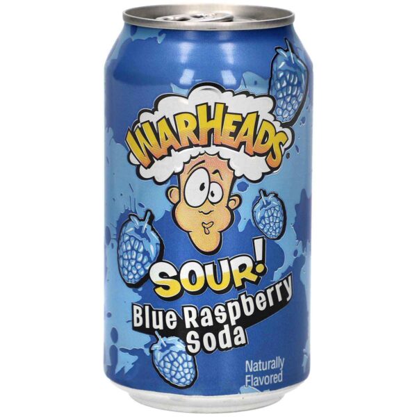 Warheads Sour! Blue Raspberry Soda USA 330ml